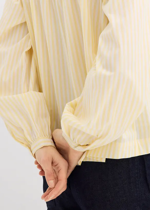 Bluse i formstabil poplin, bonprix