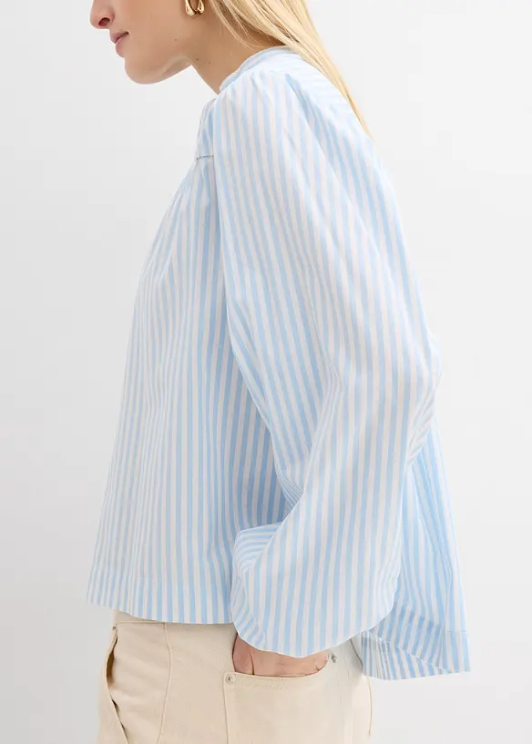 Bluse i formstabil poplin, bonprix