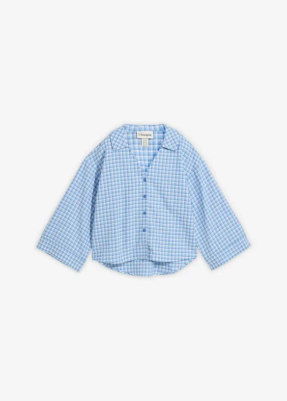 Bluse i luftig linmiks, bonprix