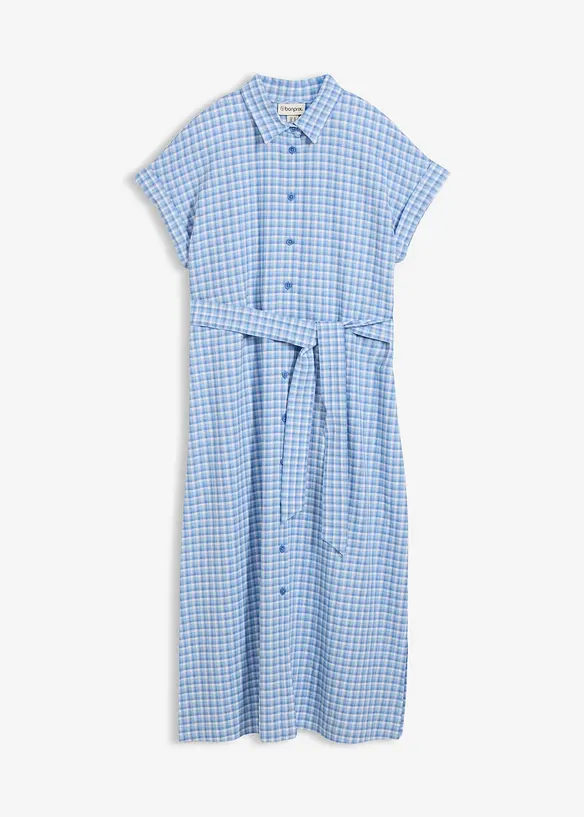 Skjortekjole i linmiks, bonprix