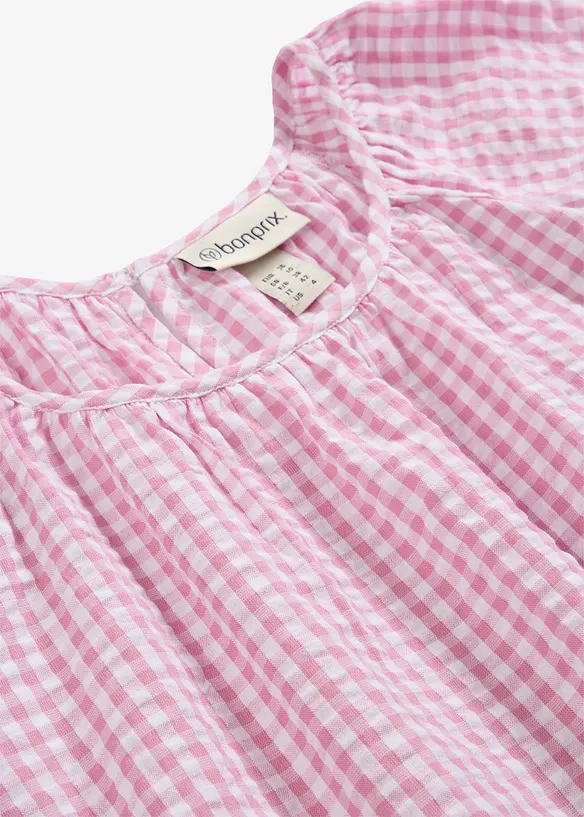 Kortermet bluse i 100% bomull, bonprix
