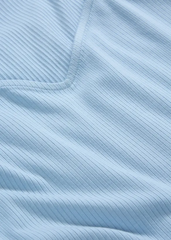 Ribbet topp i viskosemiks, bonprix