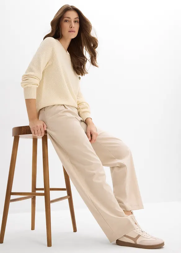 Barrel bukse med h&oslash;y midje, bonprix