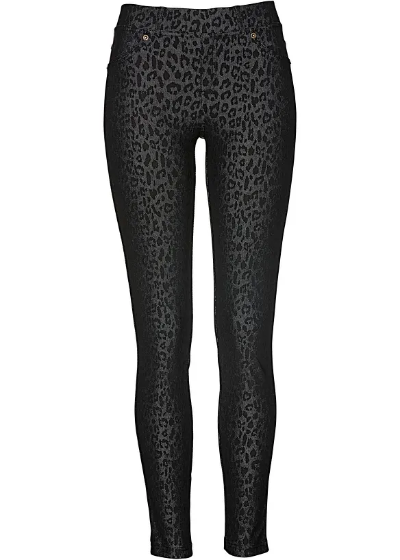 Jeggings med leopardm&oslash;nster, bonprix