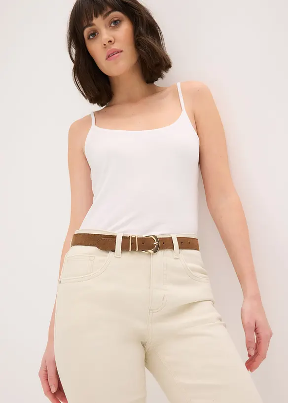 Belte med blank metallspenne, bonprix