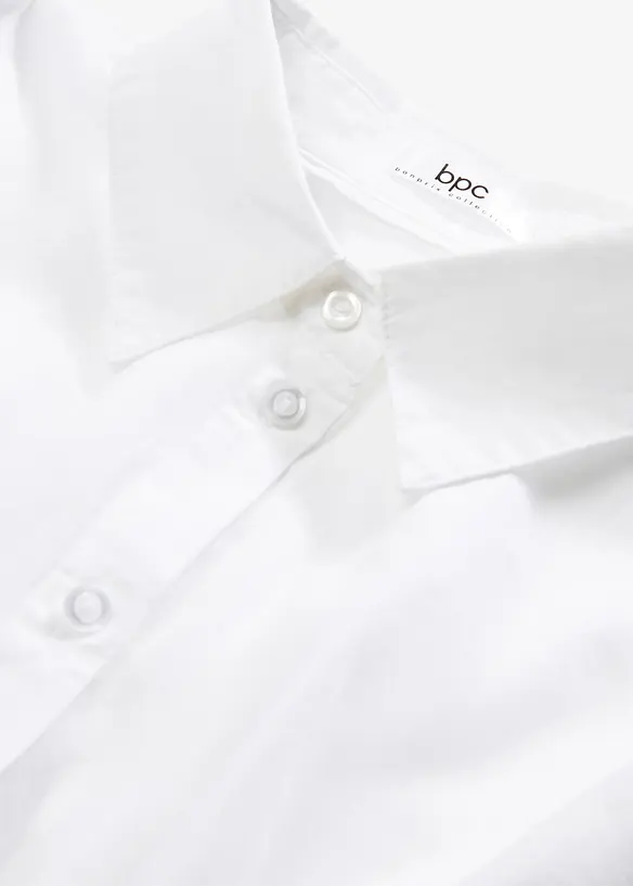 Oversized skjorte i bomull med 3/4-lange ermer, bonprix