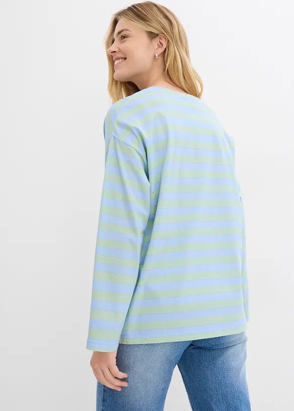 Oversized topp i ren bomull, bonprix