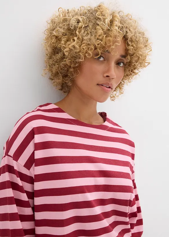 Oversized topp i ren bomull, bonprix