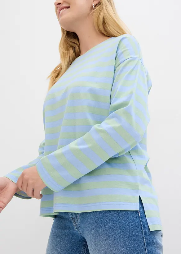 Oversized topp i ren bomull, bonprix