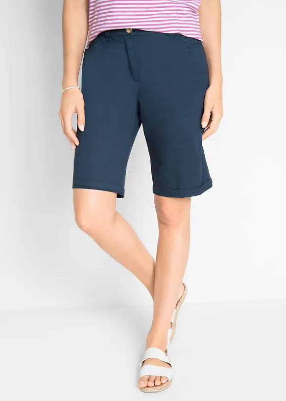 Papertouch-bermudashorts i bomull med komfortlinning, bonprix