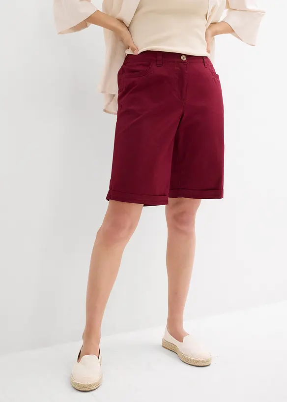 Papertouch-bermudashorts i bomull med komfortlinning, bonprix