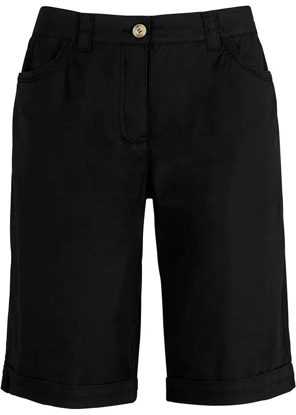 Papertouch-bermudashorts i bomull med komfortlinning, bonprix