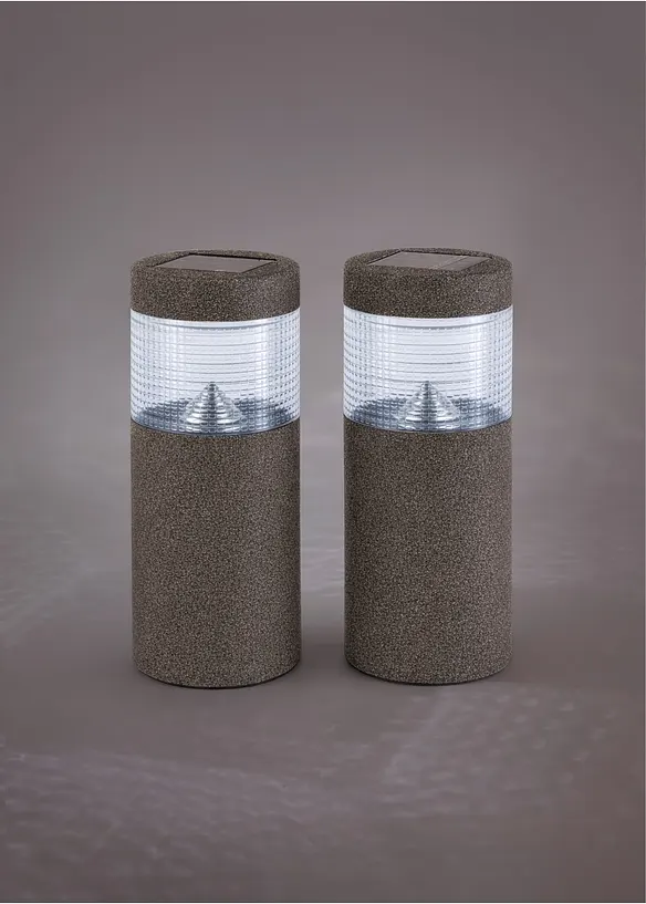 Stibelysning med solcelle (2-pack), bonprix