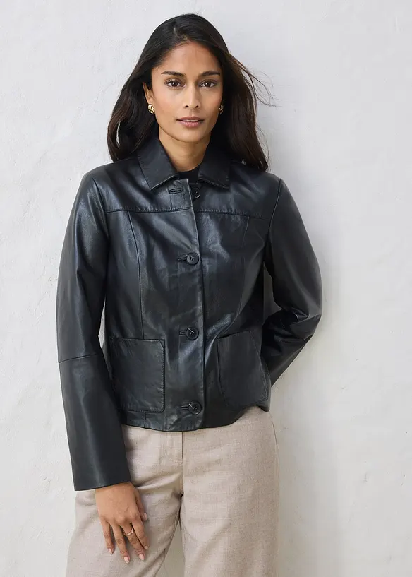 Skinnjakke i lammenappa, bonprix