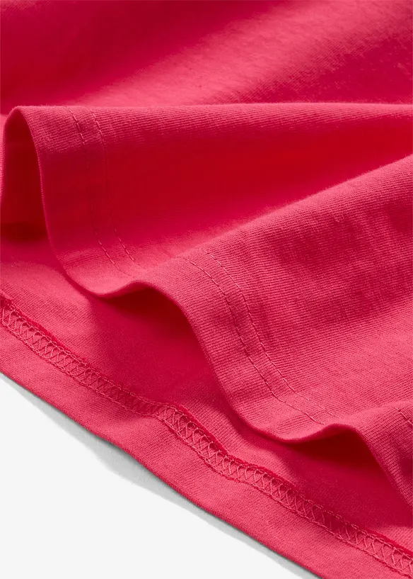 Vid, lang topp med V-hals, kortermet (5-pack), bonprix