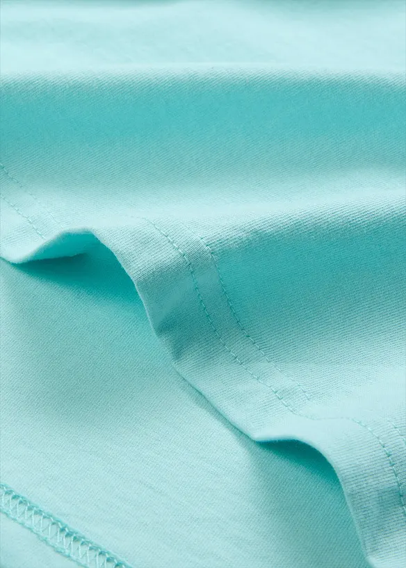 Vid, lang topp med V-hals, kortermet (5-pack), bonprix