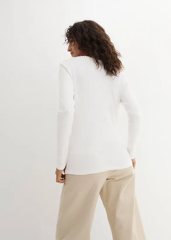 Langermet topp i 100% &oslash;kologisk bomull, bonprix