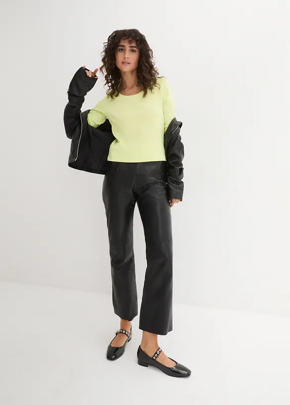 Langermet topp i 100% &oslash;kologisk bomull, bonprix