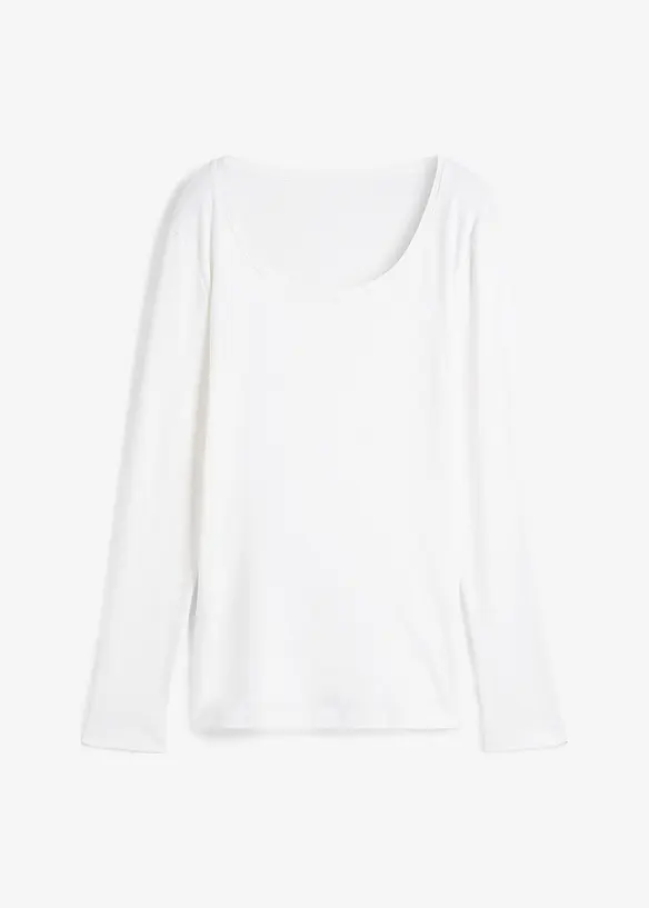 Langermet topp i 100% &oslash;kologisk bomull, bonprix