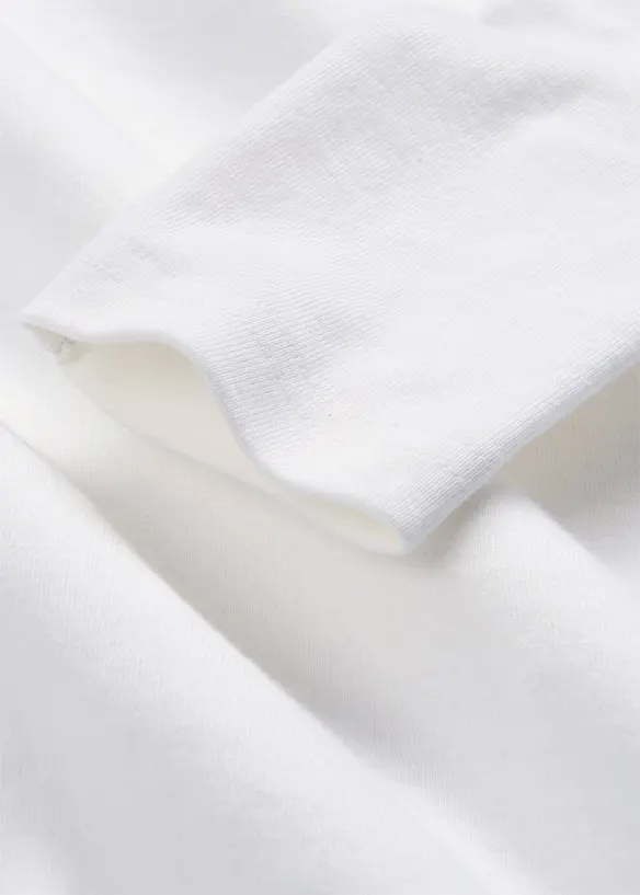 Langermet topp i 100% &oslash;kologisk bomull, bonprix