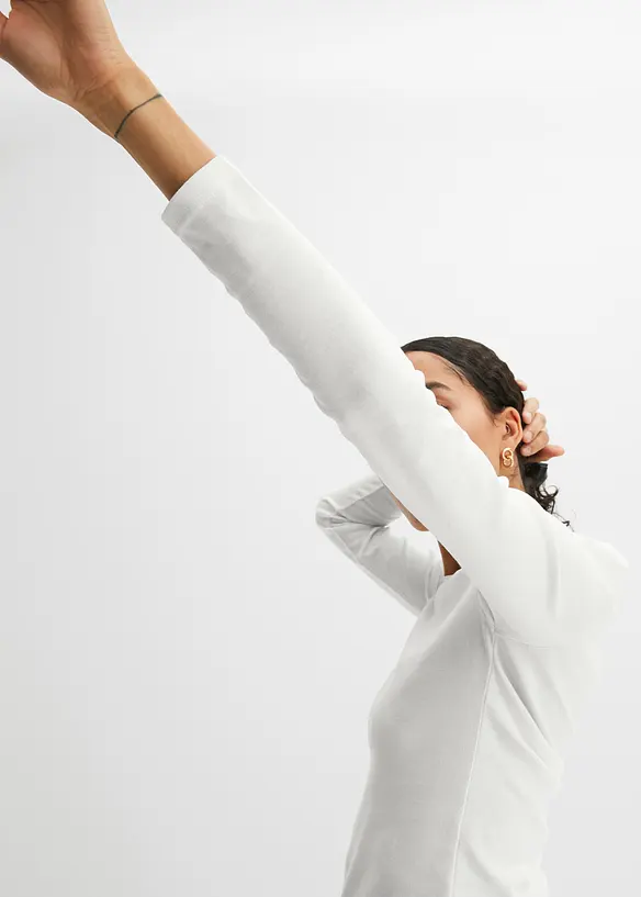 Langermet topp i 100% &oslash;kologisk bomull, bonprix