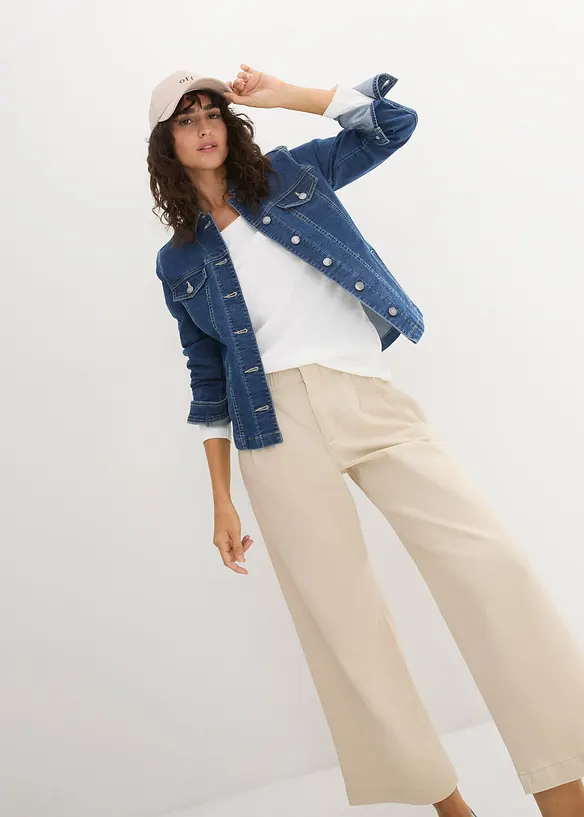 Langermet topp i 100% &oslash;kologisk bomull, bonprix