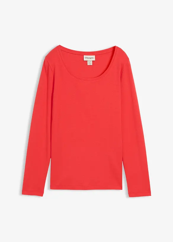 Langermet topp i 100% &oslash;kologisk bomull, bonprix