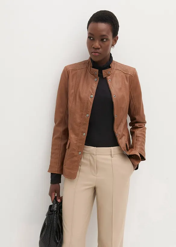 Skinnjakke i lammenappa, bonprix