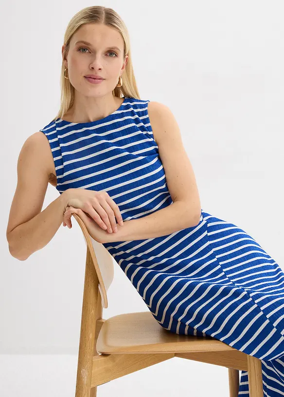 Maxikjole med asymmetrisk fald, bonprix