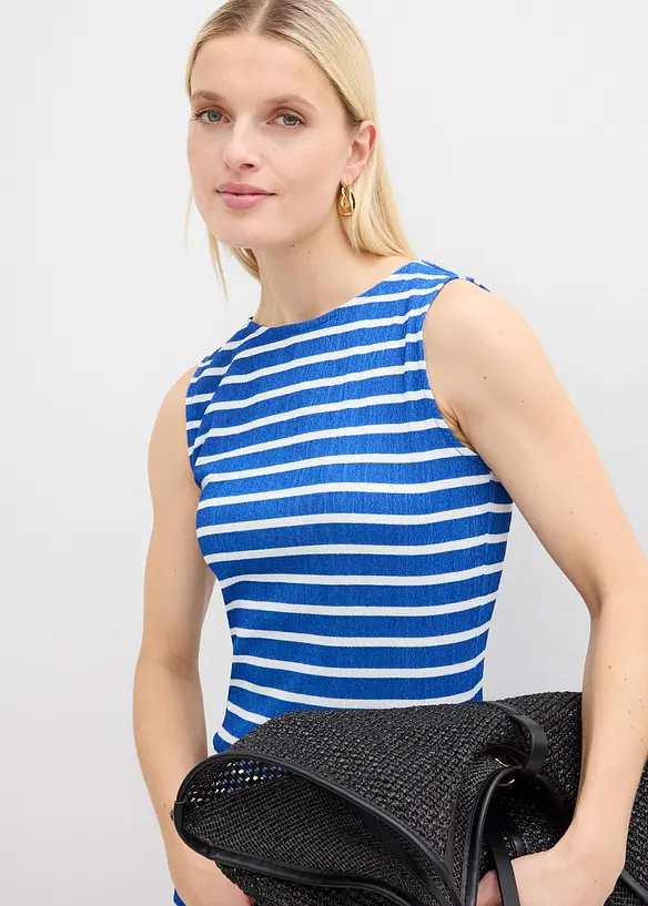 Maxikjole med asymmetrisk fald, bonprix