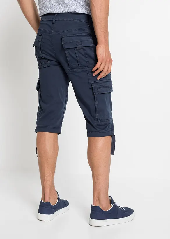Lang bermudashorts med cargolommer, Regular Fit, bonprix