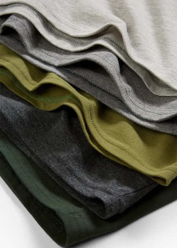 Singlet med myk bomull (5-pack), bonprix