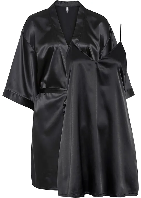 Morgenk&aring;pe-sett (Kimono + neglisj&eacute;, 2-delt sett), bonprix