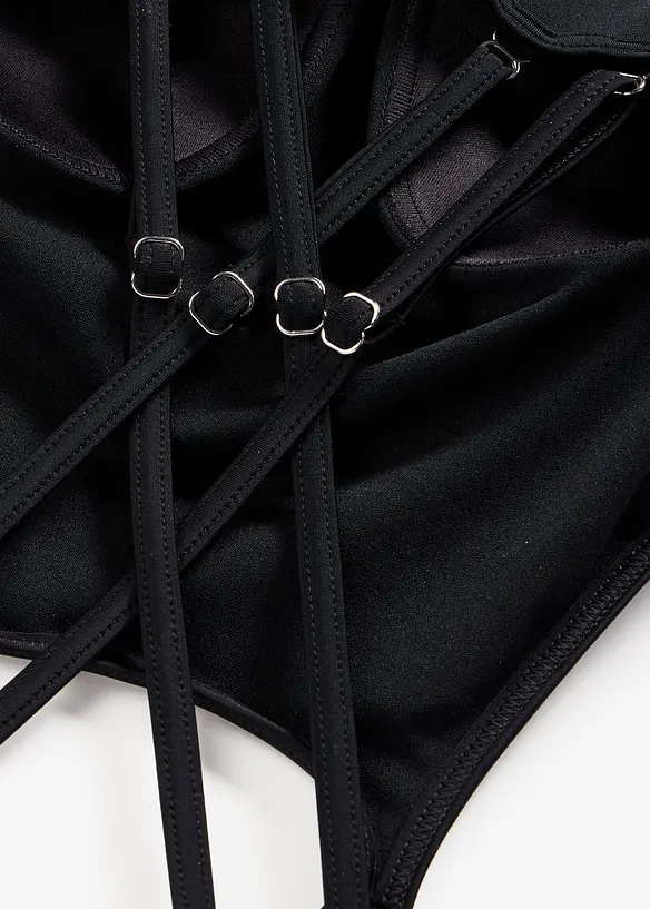 Badedrakt med meshinnfelling, bonprix