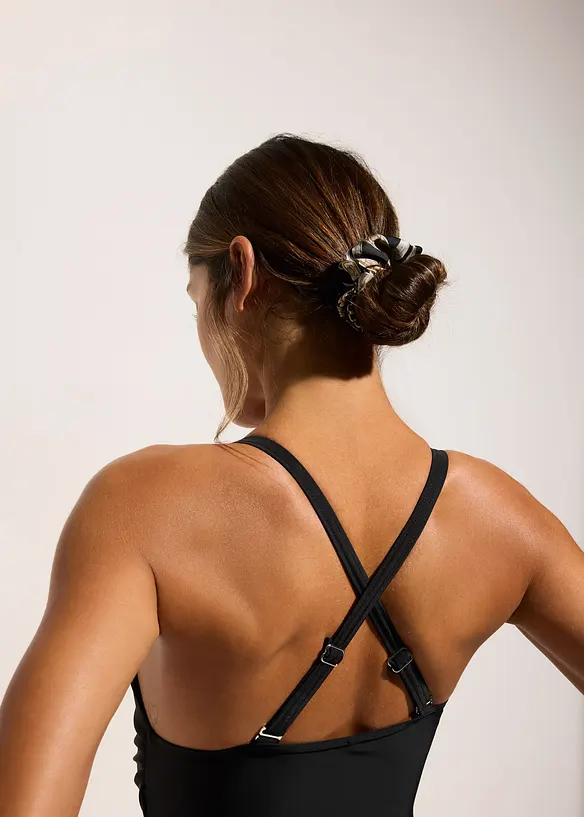 One shoulder-badedrakt med volang, bonprix