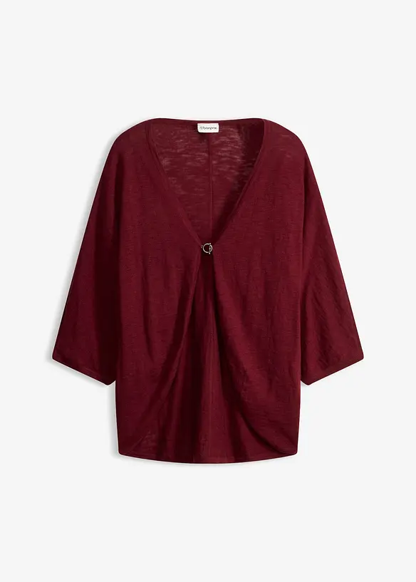 Finstrikket cardigan i 100% bomull, bonprix