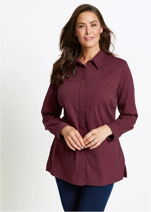 Lang stretchbluse, bonprix