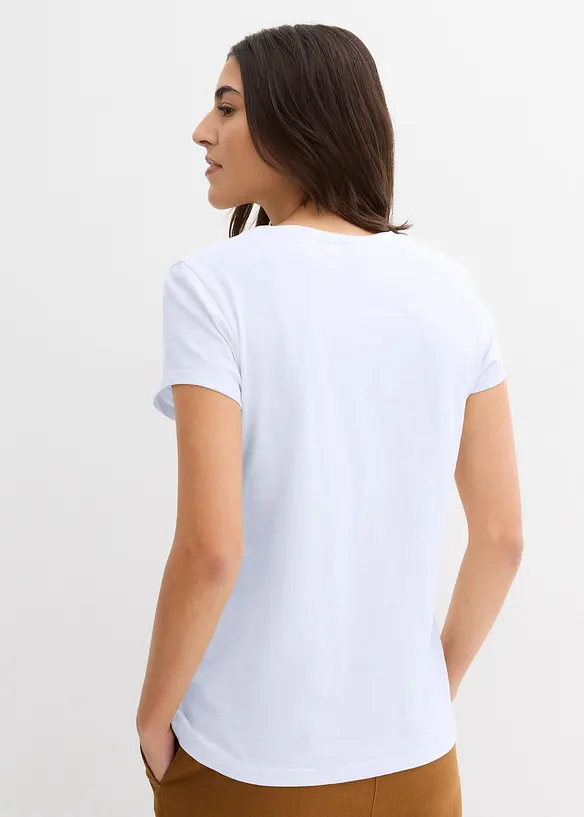 T-skjorte i &oslash;kologisk bomull (2-pack), bonprix