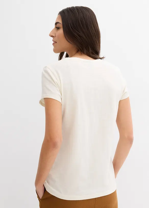 T-skjorte i &oslash;kologisk bomull (2-pack), bonprix