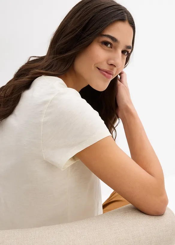 T-skjorte i &oslash;kologisk bomull (2-pack), bonprix