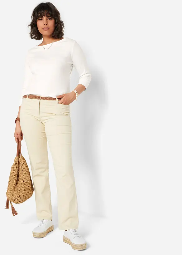 Flettet belte med kantete spenne, bonprix