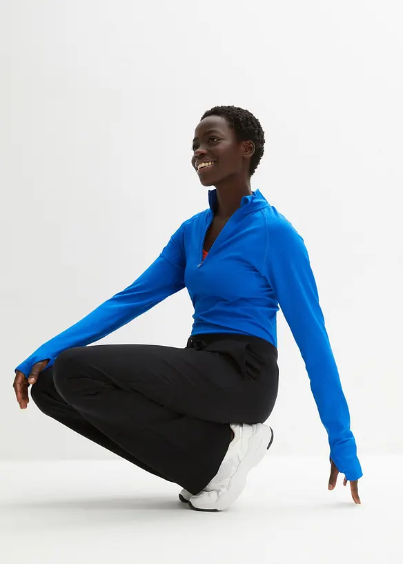 Bukse i &oslash;kologisk bomull med stretch, bonprix