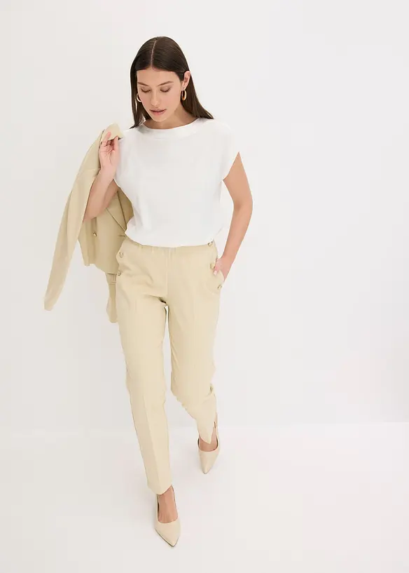 Topp med b&aelig;restykke i sateng, bonprix