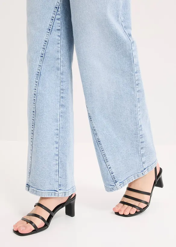 Wide Leg-jeans, High Waist, Low Stretch, bonprix