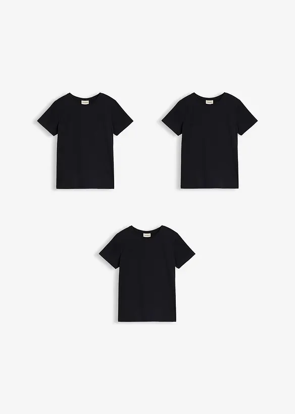 T-skjorte i 100% &oslash;kologisk bomull (3-pack), bonprix