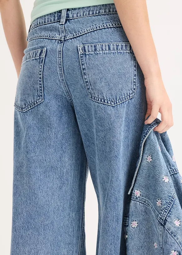 Wide leg-jeans, Mid Waist, bonprix