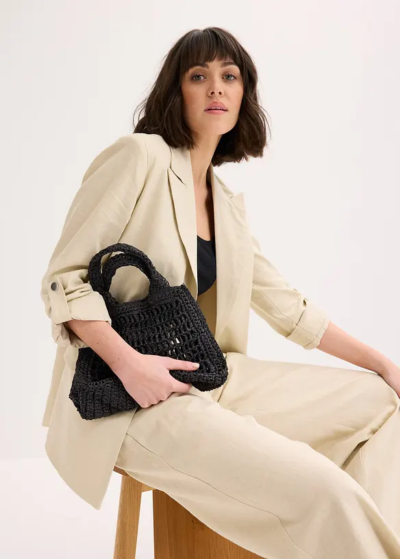 Skulderveske i str&aring;look, bonprix