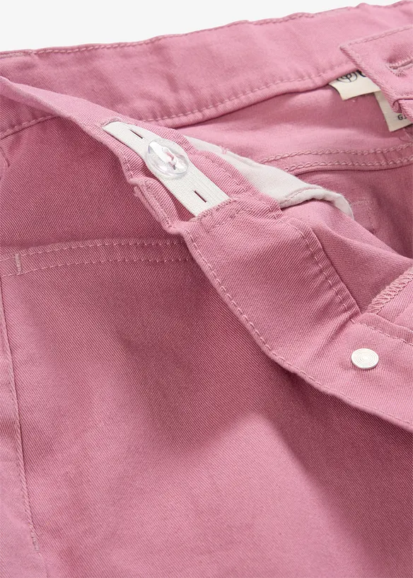 Twillbukse cropped av elastisk bomullsmiks, bonprix