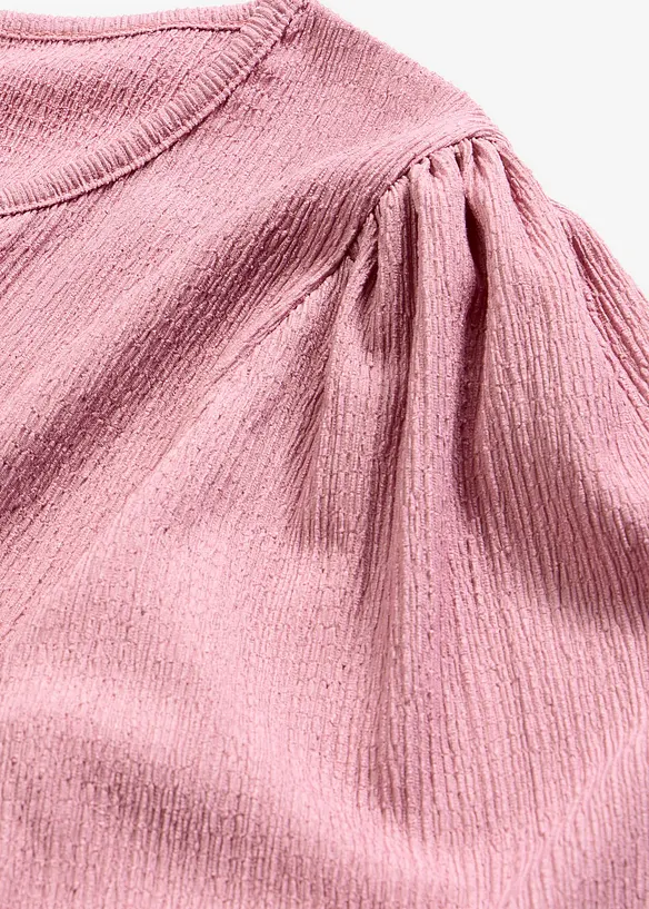 Trikotbluse i strukturert krepp, bonprix