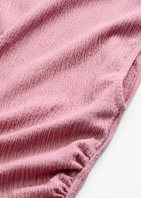 Trikotkjole i kreppet strukturmateriale, bonprix